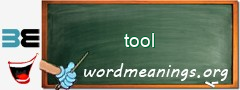 WordMeaning blackboard for tool